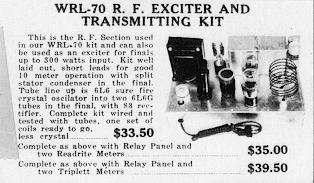 WRL 70 RF Exciter Section