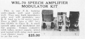 Wrl 70 Speech amp/modulator